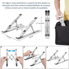 Notebook Stand, Home Office, Compact Articulated Stand, Notebook Cooler, Multifunctional Stand - Silver - View 6
