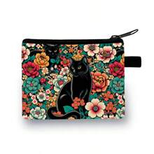 Petite Wallet Coin Purse Key Holder Pocket Wallet Cat/Dog/Mushroom/Butterfly/Daisy Design Suitable For Supermarket Shopping Storing Small Accessories Coins Keys Cards For Women Wallet Mini Wallet Purse Wallet Coin Wallet