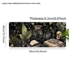 Cool Skeleton Mouse Pad Blue Cartoon Design Large Desk Mat 35.4x15.7 Inch Desk Accessories Rubber Base With Stitched Edge Non-Slip Keyboard Pad For Office Home Computer As Gifts For Men Women Friends Birthdays,Back To School,Halloween