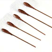 3/5 Pieces, Wooden Coffee Stirrers - Long-Handled Stirrers And Tea Spoons, Suitable For Kitchen Utensils And Cooking Tools Back To School - Multicolor - View 10
