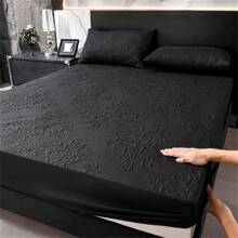 1pc High Density Quilted Mattress Pad Cover, European Style Polyester Fiber Filled, All Season Use, Suitable For Bedroom, Dormitory, Hotel, And Vacation Home, Fitted Sheet - Excludes Pillow Insert And Pillowcase