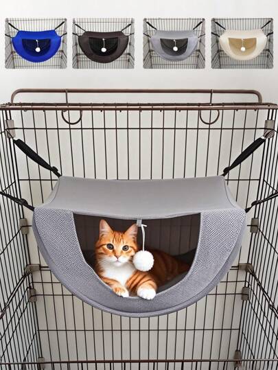 HUITAIYANG 1个惠泰阳宠物吊床，四季猫咪吊床，透气网状悬挂式猫窝，弹性宠物秋千