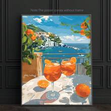 1pc Aperol Spritz Cinque Terre Cocktail Canvas Posters, Travel Posters, Bar Cart Decorations, Colorful Cocktail Art, Alcohol Gifts, Can Hang Modern Bar Wall Art Suitable For Living Room Bedroom Kitchen Coastal Decor Coastal Decor Beach Decor - Multicolor - View 7