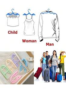10pcs/5pcs/1pc Random Color Foldable Hanger, Multi-Functional Foldable Drying Rack, Portable Clothes Drying Rack, Non-Slip Foldable, Suitable For Home, Travel, Outdoor, Business Trip, Clothes Storage, Drying, Holiday Gift, Laundry Supplies, Clothes Rack