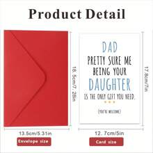 Humorous Dad Birthday Card - Perfect For Father's Day & Special Occasions, Unique Gift,Back To School,School Supplies - 5*7in - View 4