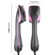 Hair Dryer And Blow Dryer Brush In 1,Negative Ion Hair Dryer Brush, 1Step Lonic Hair Straightener Brush Hair Dryer Hot Air Brush, Hair Styling Tool Straightening Drying Smooth Hair For All Hair Types - Black and Red - View 8