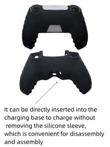 1 Set PlayStation 5 Controller Protective Case + 8pcs Joystick Caps, Anti-Slip, Anti-Drop, Anti-Dust, Anti-Scratch, Enhanced Gaming Experience