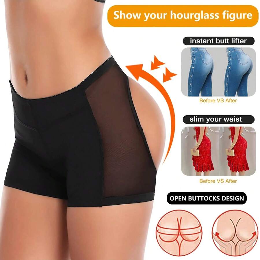 Butt Lifter Body Shaper Bum Lift Pants Buttocks Enhancer Shorts Booty Shapewear - Black - View 1