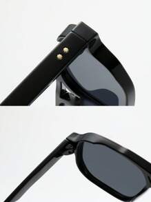 2pcs/Set Vintage Square Frame Fashion Stylish Fashion Glasses For Men (Suitable For Driving, Traveling, Casual, Outdoor Sports, Daily Use) For Summer Beach Vacation,Outdoor,Travel - 2-piece Set - View 4