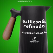 Nordic Minimalist Thermal Coffee Tea Bottle With Wooden Handle 1 Liter