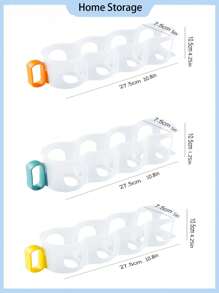 3 Packs Stackable Can Organizer Rack For Fridge - 4-Tier Transparent Beverage Storage Container With Comfort Handle (11''x4''x3'', 6oz) - Space Saving Soda/Beer/Cans Refrigerator Organizer Box, PP Material For Home/Office/Kitchen, Modern Minimalist Design, Perfect Gift For Christmas/New Year (Yellow/Blue/Orange)
