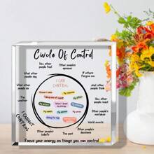 平静角落亚克力桌牌 - 送给女性、辅导员和心理学学生的完美心理健康礼物 - 非常适合治疗办公室、教室装饰、圣诞节 - transparent - 查看 4