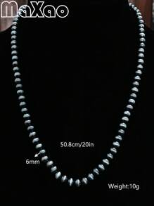 高品质手工珍珠项链,复古波西米亚西部风格,适合女性佩戴,可叠戴,不易褪色,适合休闲外出或聚会,现在就购买,为您的珠宝柜增添光彩吧! - 復古納瓦荷珍珠項鍊 - 查看 15