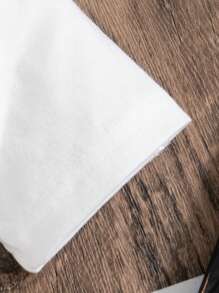 幼儿男童卡通熊印花短袖上衣 + 假口袋休闲工装裤套装 - 棕色 - 查看 11