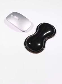 1 Set Crystal Clear Wave Shape Wrist Rest Pad For Mouse Pad, Keyboard Palm Rest, Wrist Support Cushion - Cool & Comfortable