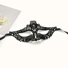 1 Set Sexy Lace Decorative Eye Mask, Adult Intimate Accessories For Couples Party, Mysterious Black - Multicolor - View 6