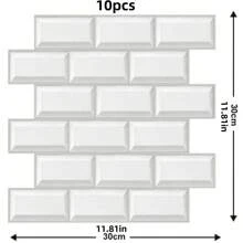 10 stuks zelfklevende tegelstickers voor achterwanden, 30x30 cm, voor woonaccessoires, keukens, badkamers, vloeren, kamerdecoratie, gepersonaliseerde cadeaus, behang, huisdecoratie en de start van het schooljaar.