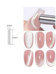 10ml Spring Summer Nails Hot Style Non-Gray Universal White Cat Eye Gel Nail Polish 2025 New Style Super Flash White Glass Bead Nail Art Nail Supplies