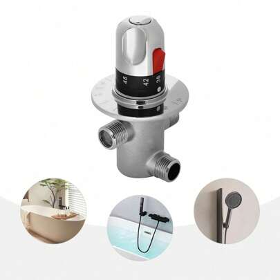  HaroldDol 3-Wege Brauchwasser Mischer Mischventil 20-60°C Thermostat Verbrühschutz