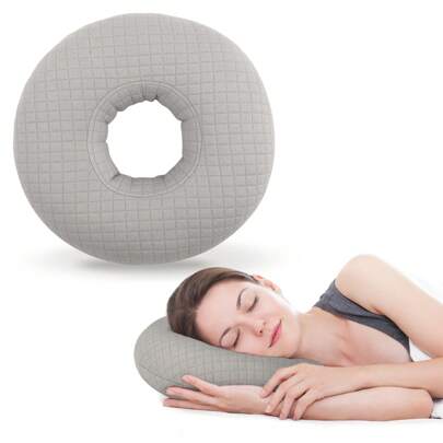 Ear Piercing Pillow For Side Sleepers, Ear Pillows With Holes For Pain, Earring Inflammation Pressure Sores, Cotton Earring Pillow For CNH Side Sleepers