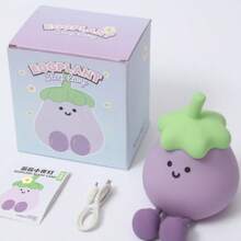 Eggplant Lamp, Adjustable Brightness Touch Control Night Light, Rechargeable Glare-Free LED Lamp, Dimmable Timed Night Light, Cute Gift
