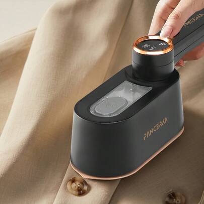 PANCERKA 1PC 1050W Handheld Garment Steamer Iron - 2-In-1 Ironing & Steaming, Large Soleplate, Fabric Wrinkle Remover, LED Display, 3 Steam Levels, Travel-Friendly Design (EU Plug)