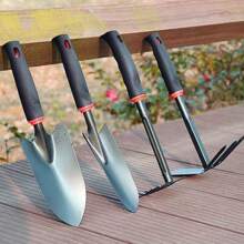 1 Pc Gardening Hand Tools - Durable Metal Shovel, Weeder, Cultivator, Transplanter - Ergonomic Handle - Plant Care, Potting, Gardening Gift, Outdoor Treasure Hunting, Beachcombing, Camping - Suitable For Indoor And Outdoor Use. Features: Anti-Slip, Elegant, Durable, Chic - Black - View 1
