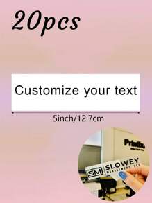 100 Sheets/20 Sheets/1 Sheet Custom Name Or Text Multi Specification Long 5in/4in/3in Multi Specification Color Bright Tear Off Film UV Transfer Sticker, Waterproof And Scratch Resistant Transparent Cooling Label Sticker, Can Customize Name, Text, Blessing Message To Give To Your Favorite Person, Multi-Functional, Adjustable, Exquisite, Adorable, Modern, Colorful, Cute, Comfortable, Stylish, Custom, Office, Tea Room, School, Home, Home Refresh, Back To Customized Stickers, Warm Ambience