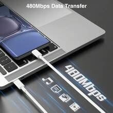 USB-C 转 USB-C 线缆 3 英尺/6 英尺，快速充电适配器兼容 15 Pro Max/15 Pro/15 Plus/15、16、Galaxy S25/S24 Ultra/S24 Plus/S24/S23 Ultra/S23/S22 Ultra/S22 Plus/S21 Ultra/S21 Plus/S21，高效数据传输兼容 16、16 Pro Max、15、15 Plus、15 Pro、15 Pro Max，兼容小米，兼容 OnePlus Type C Nan - 白色 - 查看 4