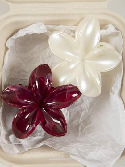 2pcs Women Minimalist Wine Red & Ombre Acrylic Flower Hair Clip Ponytail Holder, Elegant & Versatile Hair Accessory For Daily Wear, Suitable For Festivals & Everyday Use, Hair Accessories Hair Tools, Curly Hair Accessories Hair, Hair Accessory, Hair Accessories,Accessories, Hair Accessories Fall,Travel, Hair Tools,Accessories Women, Hair Stuff,Fall,Hair,Hair Accessories, Travel,Hair Accessories,Accessories Women,Hair Accessory Women,Hair Tools,Hair Stuff,Stuff,Beauty Accessories,Gifts,Travel,Gifts For Women,Hair Stuff,Stocking Stuffers