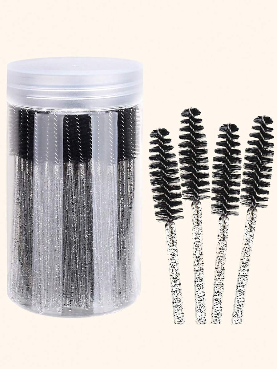 50/100/200pcs Disposable Mascara Wands, Mascara Applicator Makeup Brush Set - Multicolor - View 1