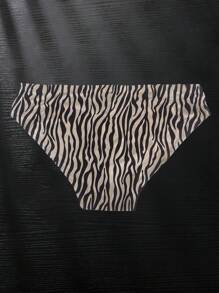 3pcs/Set Men Lightweight Sexy Leopard Print Bulge Enhancing 3D Ergonomic Sports Fitness Breathable Briefs Underwear