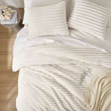 Intelligent Design Fluffy Ribbed 2/3 Pieces Cord-Textured Bedding Comforter Set,Plush 300 Gsm Fabric For Weighty Durability And Softness Comforter Sets,2 Pieces Set For Twin-Twin XL Size,3 Pieces Set For Full-Queen-King-CAL King Size,Cozy All-Season Home Textile For Stylish Home Bedroom Décor,Spring Prmo, Mother's Day Thanks Giving Gifts