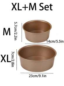 1pc Non-Stick Round Cake Baking Mold, Gold Color Springform Pan, Carbon Steel Bottom Removable Chiffon Cake Mold, Multi-Size Cake Baking Tray, Modern Oven Baking Tool, Heat Resistant Easy Clean