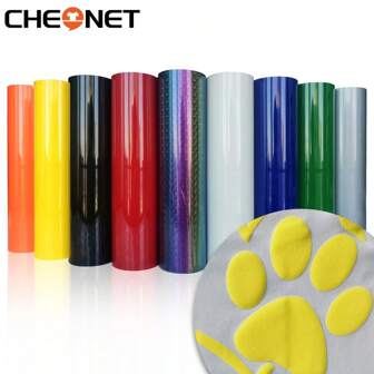 CHEONET-3D Puff Heat Transfer Vinyl For T-Shirts - Heat Transfer Vinyl 9.8x9.8 Inches Includes White, Red, Black Sheets For Heat Press Machine