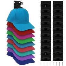1pc Hat Storage Rack Is Suitable For Wall Baseball Caps Wall Hat Rack Can Accommodate 18 Hat Racks Storage Storage Rack Hooks Display Walls Suitable For Doors Closets Dedroom Father's Day Gifts