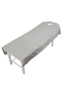 Housse de table de massage spa haut de gamme – Drap de lit durable et facile à nettoyer, avec trou pour le visage, élastique pour les cliniques de beauté (taille : 75 cm x 190 cm)
