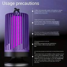 USB供电静音驱蚊灯 - 紫色灯光，双传感器技术，覆盖范围广，ABS材质，适用于户外和卧室