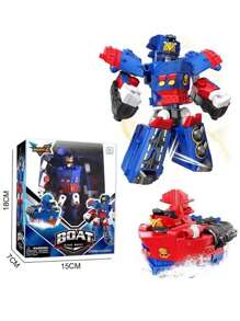 1pc Robot Transformation Car Toy For Boys, Manually Transformable Plane Tank Cartoon Robot Shaped Children Educational Toy, Christmas Gift - Transformer Robot - View 10