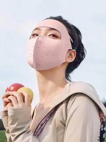 1pc Outdoor Sports Cycling Breathable Full Face Mask, Fashion Design - Multicolor - View 2