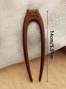 1 件精致木制发簪可爱木发筷汉服头饰中式发夹女孩发饰发髻发髻制作器发髻发夹