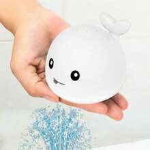 Whale Bath Toys: Light Up Game - Fountain Bathtub Swimming Pool Spray Sprinkler Tub Water Toy Birthday Shower Gifts Essentials -  Valentines Day Gift - White - View 2