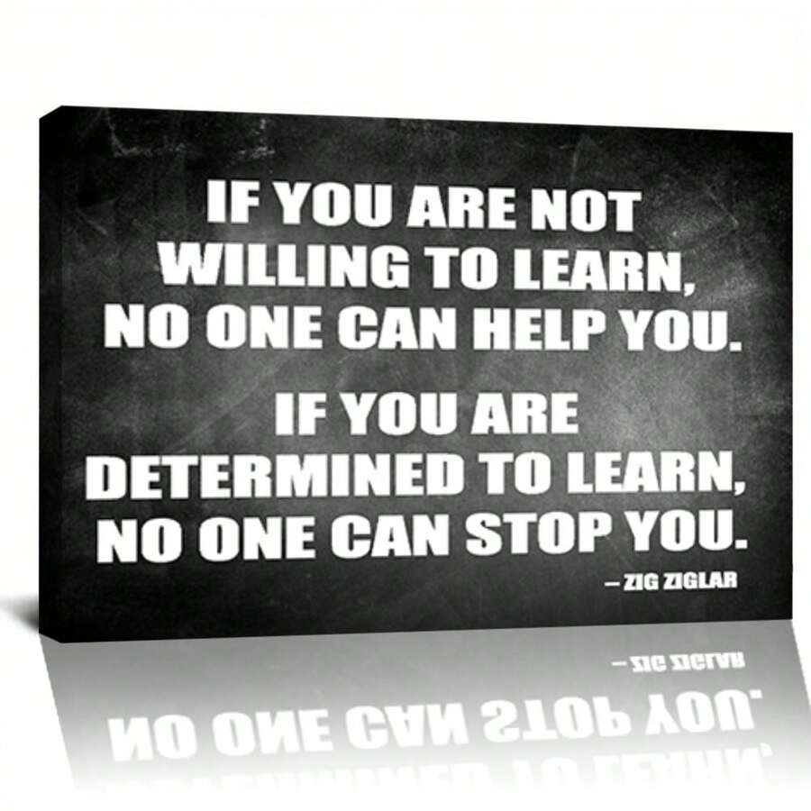FramedCulturenik Hilary Hinton Ziglar Determined To Learn Inspirational Motivational Speaker Author Celebrity Quote Classroom Print - Framed - View 1
