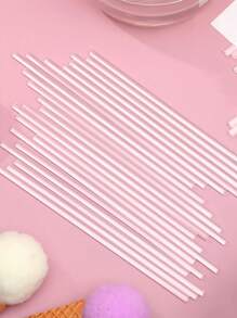 50 pièces Bâtonnets de sucette en acrylique transparent, bâtonnets de gâteau pop pour décoration de fête d'anniversaire, de mariage, de remise des diplômes, décorations de petits gâteaux, chocolat, biscuits, outils de cuisson, accessoires de cuisine