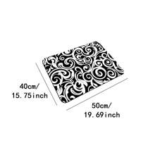 1pc Absorbent Drying Mat, Laundry Room Printed Washing Machine Dust Cover, Countertop Absorbent Tablecloth, Refrigerator Absorbent Quick-Dry Mat, Microwave Oven Dust Cover, Modern Washing Machine & Dryer Top Cover