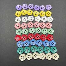 30pcs Cute Cartoon Colorful Plastic Sunflower Buttons, Adorable For Children's Clothing, DIY Crafts, Scrapbooking, Kids' Art Projects