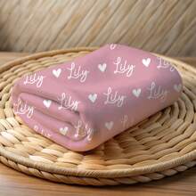 This Personalized Name Blanket Is An Excellent Holiday Gift For Classmates, Friends, And Family. It Can Be Used For Leisure, Relaxation, Camping, And Travel, And Is Also An Ideal Mother's Day Gift. Suitable For Giving To Family, Friends, Or As An Anniversary Gift. - Pink - View 7