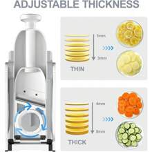 Safe Mandoline Slicer For Kitchen, Potato Slicer For Chips, Vegetable & Food Cutter,Thickness Adjustable 0.1-8 Mm, Kitchen Faster Slice Artifact (Only Slicer)