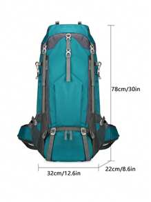 70L大容量徒步背包，徒步背包，尼龙背包，户外旅行包，男士露营背包，户外徒步包，防水轻便户外运动日间包旅行包，独立鞋仓，适用于露营、登山、滑雪和骑行，圣诞节、万圣节、生日礼物 - 彩色 - 查看 5