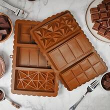 1pc Extra Large 3-In-1 Silicone Chocolate Mold, 3 Shapes - Suitable For Molding Chocolate Bars And Candies, Homemade Baking And Cake Making, Essential Kitchen Tool, Chocolate Mold - Multicolor - View 10